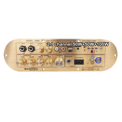 Υψηλής ισχύος D900 2x50W+100W οικιακός ενισχυτής με εισαγόμενο IC Bluetooth Board 2.1 κανάλι