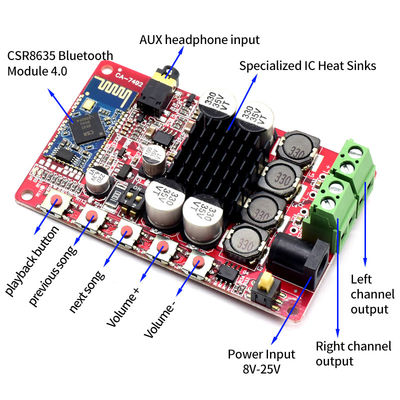 CA-7492 TDA7492P 5.0 BT 50W*2 Γραμμικό Δελτίο Συναρμολογητή Σπίτι Ασύρματη ψηφιακή συσκευή λήψης ήχου για ηλεκτρονικά DIY