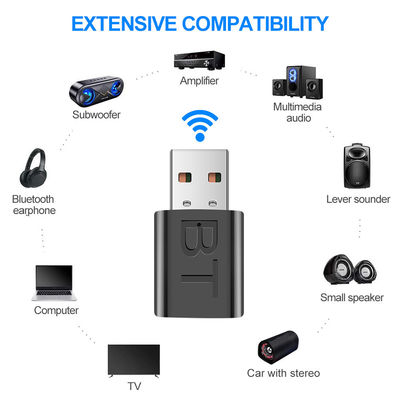 Προσαρμοστής ήχου Bluetooth 5.0 με εμβέλεια μετάδοσης 10m και διπλή λειτουργία για ασύρματη ροή ήχου