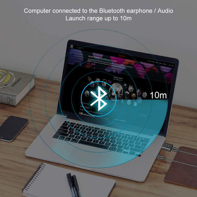 Προσαρμοστής ήχου Bluetooth 5.0 με εμβέλεια μετάδοσης 10m και διπλή λειτουργία για ασύρματη ροή ήχου