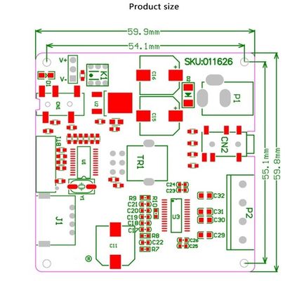 CA-1017 30W Stereo Bluetooth Amplifier Board με έξοδο 24V
