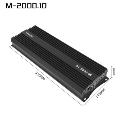 Ενισχυτής ισχύος αυτοκινήτου 12V 2000W υψηλής ισχύος 2000 Watt Mono Class D Subwoofer με Crossovers