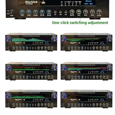 AV-9388BT/AV-999BT 2200W/1200W Επαγγελματικός 7 κανάλων BT ασύρματος ενισχυτής υψηλής ακρίβειας οικιακό θέατρο 7.1 ομιλητής σύστημα μέταλλο