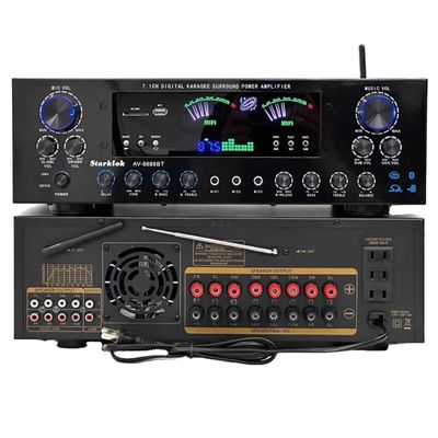 AV-8888BT Επαγγελματικός Ενισχυτής Home Theater 7.1 Καναλιών 2000W Εξαιρετικά Υψηλής Ισχύος BT Ασύρματο Home KTV Σύστημα Surround Sound