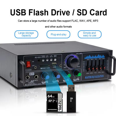 160W Διπλό Διάδρομο HiFi Στερεό Ακουστικό Σπίτι Ψηφιακό ενισχυτή Επαγγελματική σωλήνα ενισχυτή Μονούλο μικροφώνου Εισόδου Απομακρυσμένος ενισχυτής