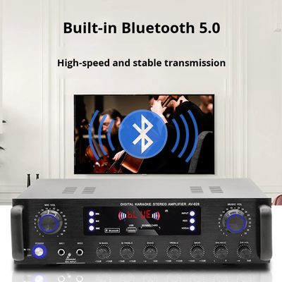 AV-628 Επαγγελματικός 2.1 καναλιών 600W Οικιακός ενισχυτής ομοαξονικού υπογούφερ Υψηλής ισχύος Μοντέλο BT Δέκτης οπτικών ινών Διασυνοριακός