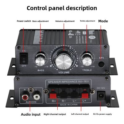 BT-888 Μίνι 12V οικιακός ενισχυτής 20W+20W BT ασύρματος μικρομεταλλικός θερμός πώληση για εξωτερικό εμπόριο Διασυνοριακό