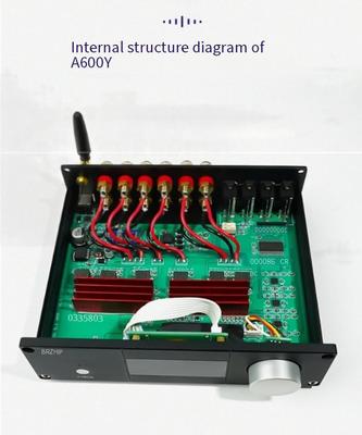 A600Y Ενεργός ενισχυτής ισχύος οικιακού κινηματογράφου 5.1 Πολυκαναλικός 5*50W+100W Ανεξάρτητη ρύθμιση τηλεχειριστή BT 5.3 Subwoofer