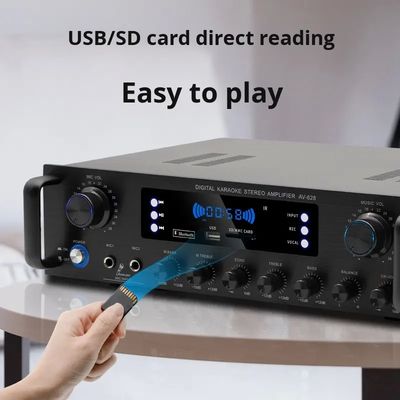 AV-628 Επαγγελματικός 5.1 καναλιών 600W Οικιακός Ενισχυτής Subwoofer Ομοαξονικού Τύπου Υψηλής Ισχύος Μοντέλο BT Δέκτης Οπτικών Ινών Cross-Border