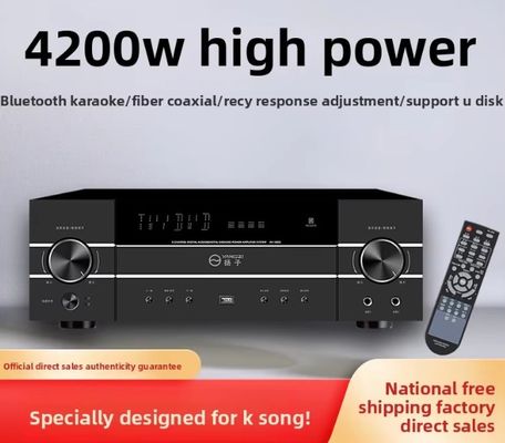 5.1CH 4200W Υψηλής ισχύος Pro Audio ενισχυτής με αντι-ανάδραση, BT ασύρματος, για την οικιακή Karaoke Stage Performance KTV Συνάντηση