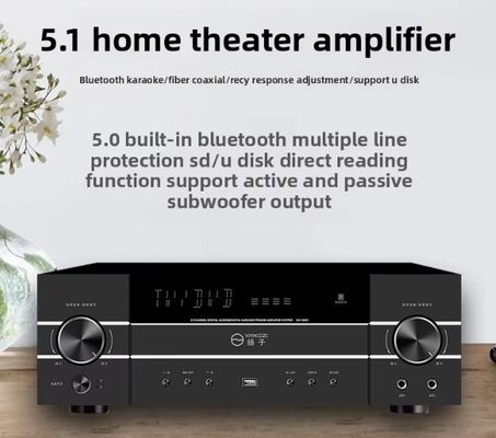 5.1CH 4200W Υψηλής ισχύος Pro Audio ενισχυτής με αντι-ανάδραση, BT ασύρματος, για την οικιακή Karaoke Stage Performance KTV Συνάντηση