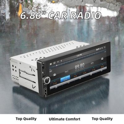 Ενιαίο Din 6,86 ιντσών CarPlay / Android Auto Car Radio με οθόνη αφής LCD USB Connection Τοποθέτηση πίνακα ελέγχου