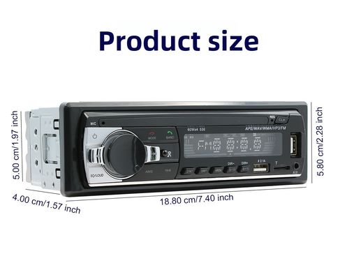 Creatall Universal MP3 Player Αυτοκινήτου Μονής Δισκέτας με USB Flash Drive, BT, Ασύρματο Ενισχυτή, Hands-Free, Μονάδα Κεντρικού Ελέγχου Ήχου