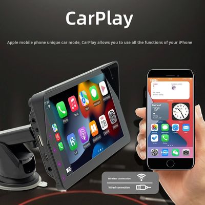 Creatall 7 ιντσών φορητό αυτοκίνητο MP5 ασύρματο CarPlay για Bluetooth FM Transmitter HD Rearview Camera Τοποθέτηση πίνακα ελέγχου 1 έτος