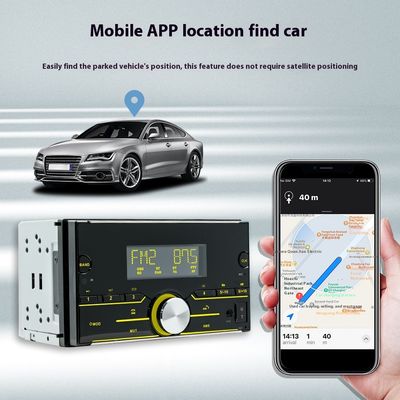 Creatall 12V Διπλού Δίσκου MP3 Player Αυτοκινήτου Έξυπνο για Bluetooth Ενισχυτή Αυτοκινήτου Ραδιόφωνο Πολύχρωμο Φως Aux Σύνδεση Κάρτας SD 1 Έτος