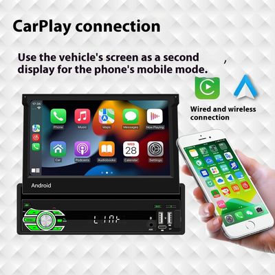 Creatall All-in-One 7 ιντσών Android Auto GPS Navigation Αναδιπλούμενη Οθόνη HD Rearview Wireless CarPlay για Αυτοκίνητα