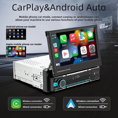 Creatall 7-ιντσο Ασύρματος Universal Car MP5 Player Τηλεσκοπικός Μονός Άξονας Τοποθετημένος στο Ταμπλό MP3 Υποδοχή Κάρτας USB CarPlay
