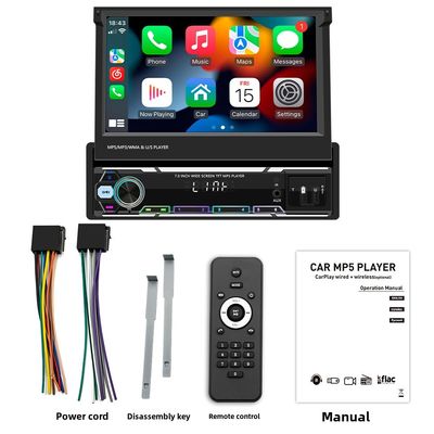 Creatall 7-ιντσο Ασύρματος Universal Car MP5 Player Τηλεσκοπικός Μονός Άξονας Τοποθετημένος στο Ταμπλό MP3 Υποδοχή Κάρτας USB CarPlay