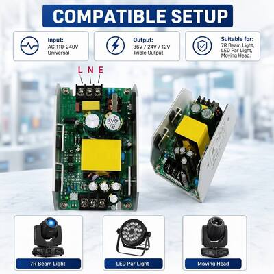 Stage Moving Head Beam Light Main Power Supply Board 7R 230W 9R 260W 12V 24V 36V 380V Ballast Driver for Stage Lighting Parts
