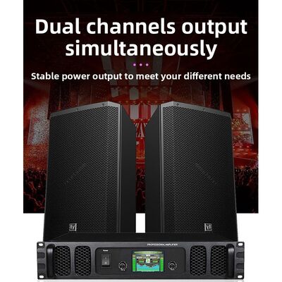 Cross-border 4.0 Channel Professional Stage Performance Wedding Speaker KTV Power Amplifier Post-amplifier High-fidelity Metal