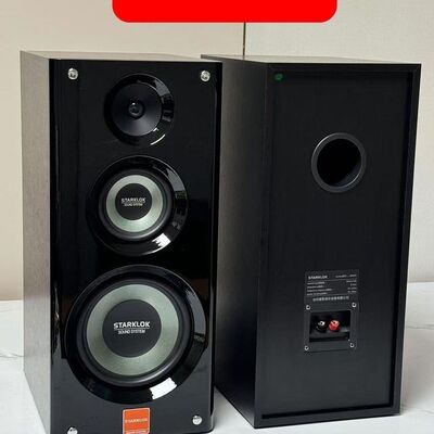 Cyclone No. 8 8-Inch Three-Way Bookshelf Speakers with Deepened Cabinet Lacquered Design 80W-300W Output Power Powerful Bass