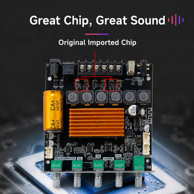 CA-TB21H 2.1 κανάλι TPA3116 Bluetooth Amplifier Board 50W+50W+100W Module Audio Amplifier με έλεγχο APP