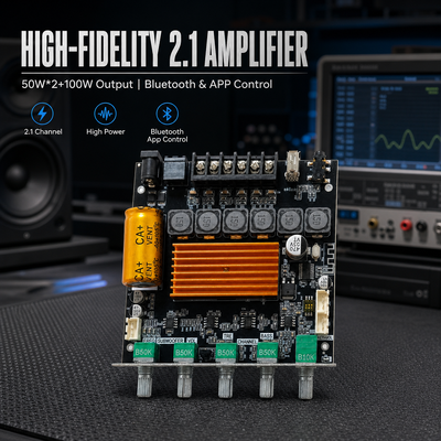 CA-TB21H 2.1 κανάλι TPA3116 Bluetooth Amplifier Board 50W+50W+100W Module Audio Amplifier με έλεγχο APP