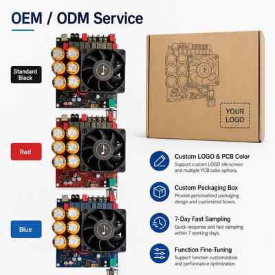 600W+600W Διπλή πλακέτα ενισχυτή TPA3255 με ψύξη ανεμιστήρα, στερεοφωνικός ενισχυτής Class D, DC18-50V
