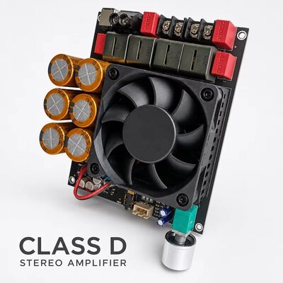 600W+600W Διπλή πλακέτα ενισχυτή TPA3255 με ψύξη ανεμιστήρα, στερεοφωνικός ενισχυτής Class D, DC18-50V