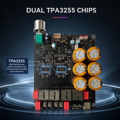 600W+600W Διπλή πλακέτα ενισχυτή TPA3255 με ψύξη ανεμιστήρα, στερεοφωνικός ενισχυτής Class D, DC18-50V