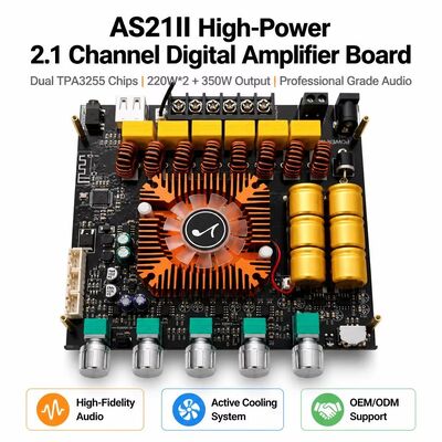 2.1 Κανάλι Διπλό TPA3255 Bluetooth 5.1 Ενισχυτής Πλακέτα Ενισχυτής Ήχου Μονάδα 220W+220W+350W