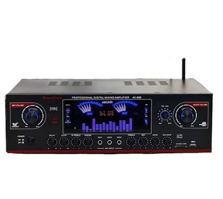 AV-888 7.1 Κανάλι 2000W Υψηλής Ισχύος Οικιακού Κινηματογράφου Ενισχυτής Καραόκε Ηχείων Διπλού Βρόχου 12 Σωλήνων Κατασκευασμένο από Ανθεκτικό Μέταλλο